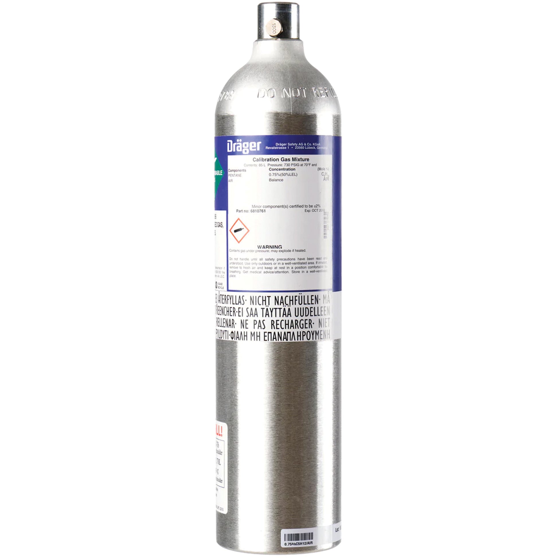 Dräger Zero Air Calibration Gas