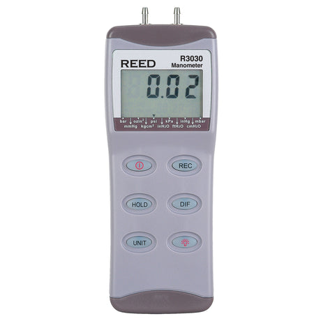 Manometer with ISO Certificate, Digital, 0 - 100 psi/0 - 6.895 bar/0 - 689.5 kPa/0 - 6895 mbar