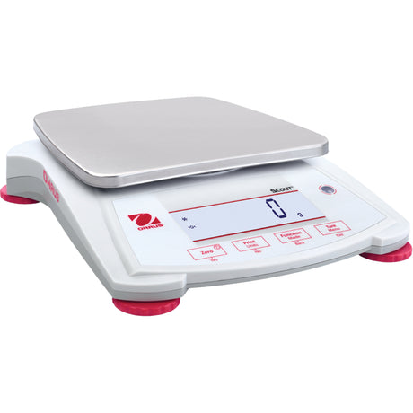 Scout SPX Portable Electronic Balance, 8200 g Cap., 1 g Graduations