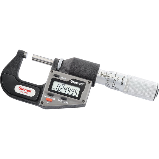 Electronic Micrometers (w/o Output) - NO. 3732 Series, 5" - 6" (127 mm - 152 mm) Range, 0.0001" (0.00254 mm) Resolution