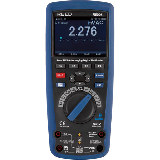 True RMS Industrial Multimeter, AC/DC Voltage, AC/DC Current