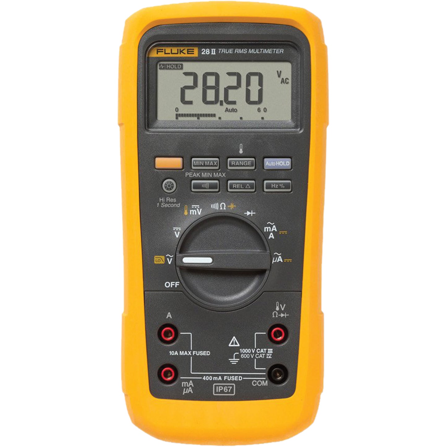 28-II Rugged Digital Multimeter, AC/DC Voltage, AC/DC Current