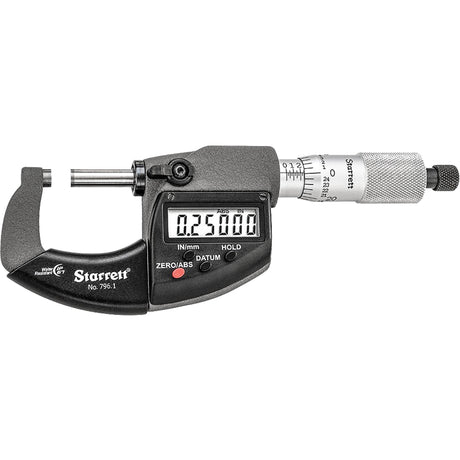 Electronic Outside Micrometer, 0" - 1" (0 mm - 25 mm) Range, 0,00005" (0,001 mm) Resolution
