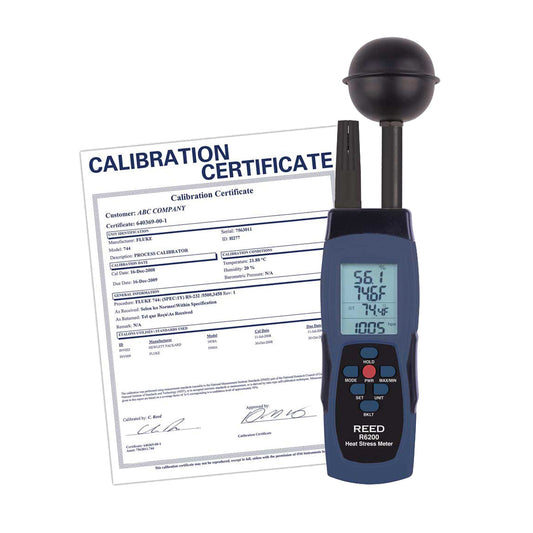 Wet-Bulb Globe Temperature (WBGT) Heat Stress Meter (includes ISO Certificate)