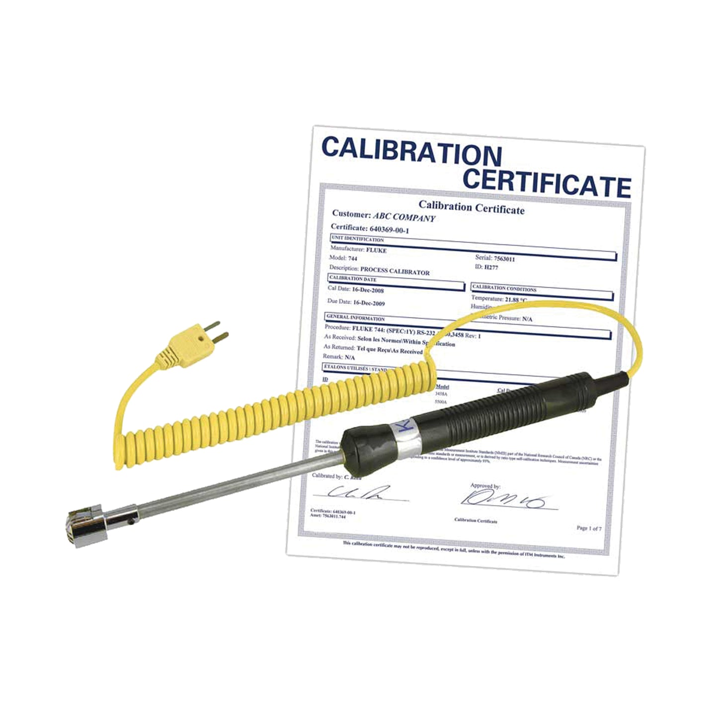 Surface Thermocouple Probe (includes ISO Certificate), 500 °C (932°F) Max. Temp.
