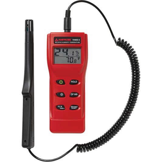 THWD-5 Relative Humidity & Temperature Meter, 0% - 100% RH, 14°- 140° F ( -10° - 60° C )