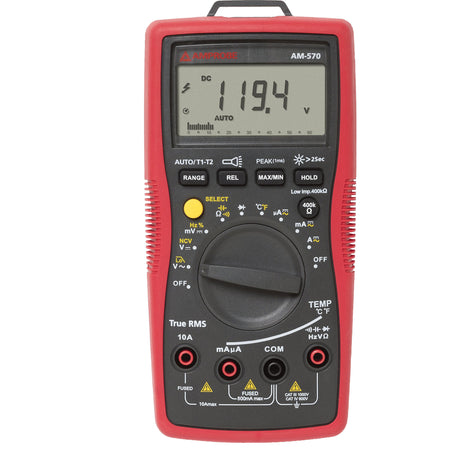 AM-570 Industrial Multimeter, AC/DC Voltage, AC/DC Current