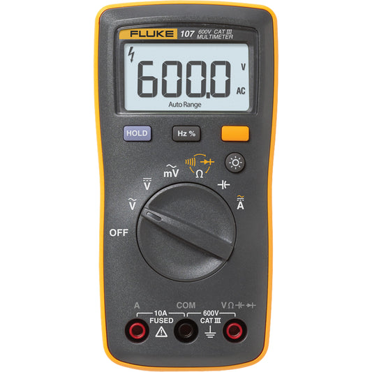 107 Handheld CAT III Digital Multimeter, AC/DC Voltage, AC/DC Current