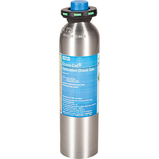 MSA Calibration Testing Gas, 1 Gas Mix, H2S, 34 Litres