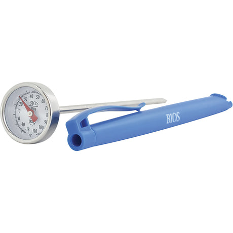 1" Dial Thermometer Celsius Only with Calibration Sleeve, Contact, Analogue, 0.4-230°F (-18-110°C)