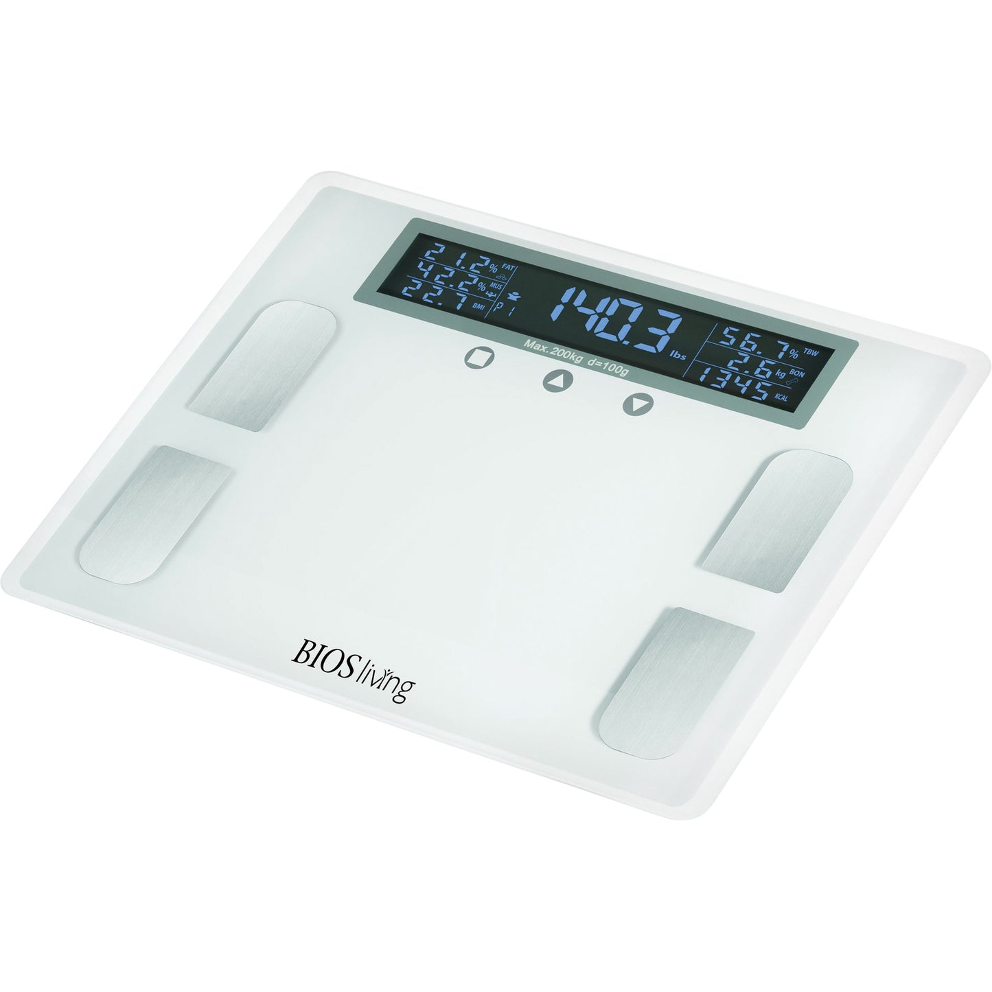 Premium Digital Body Fat Scale, 441 lbs. Cap., 100 g Graduations
