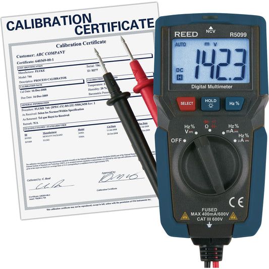 Compact Multimeter with Non-Contact Voltage and ISO Certificate, AC/DC Voltage, AC/DC Current