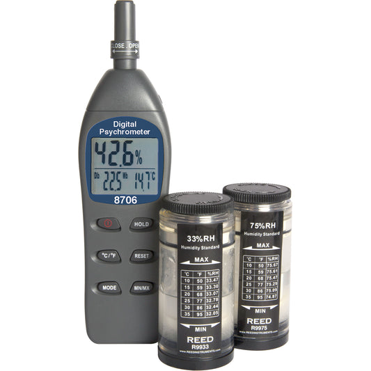 Psychrometer Kit with Calibration Standards