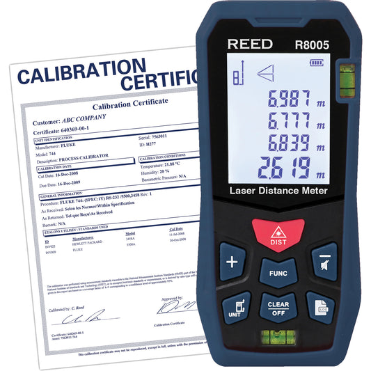 Laser Distance Meter with ISO Certificate, 0' - 164' (0 m - 50 m) Range, Digital (Electronic)