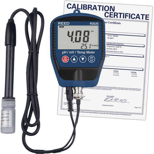 pH/mV Meter with Temperature with ISO Certificate