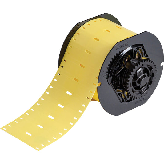 Brady B33 Series Zero-Halogen Cable Markers, Thermoplastic Polyurethane, 2.953" L x 0.591" H, Yellow
