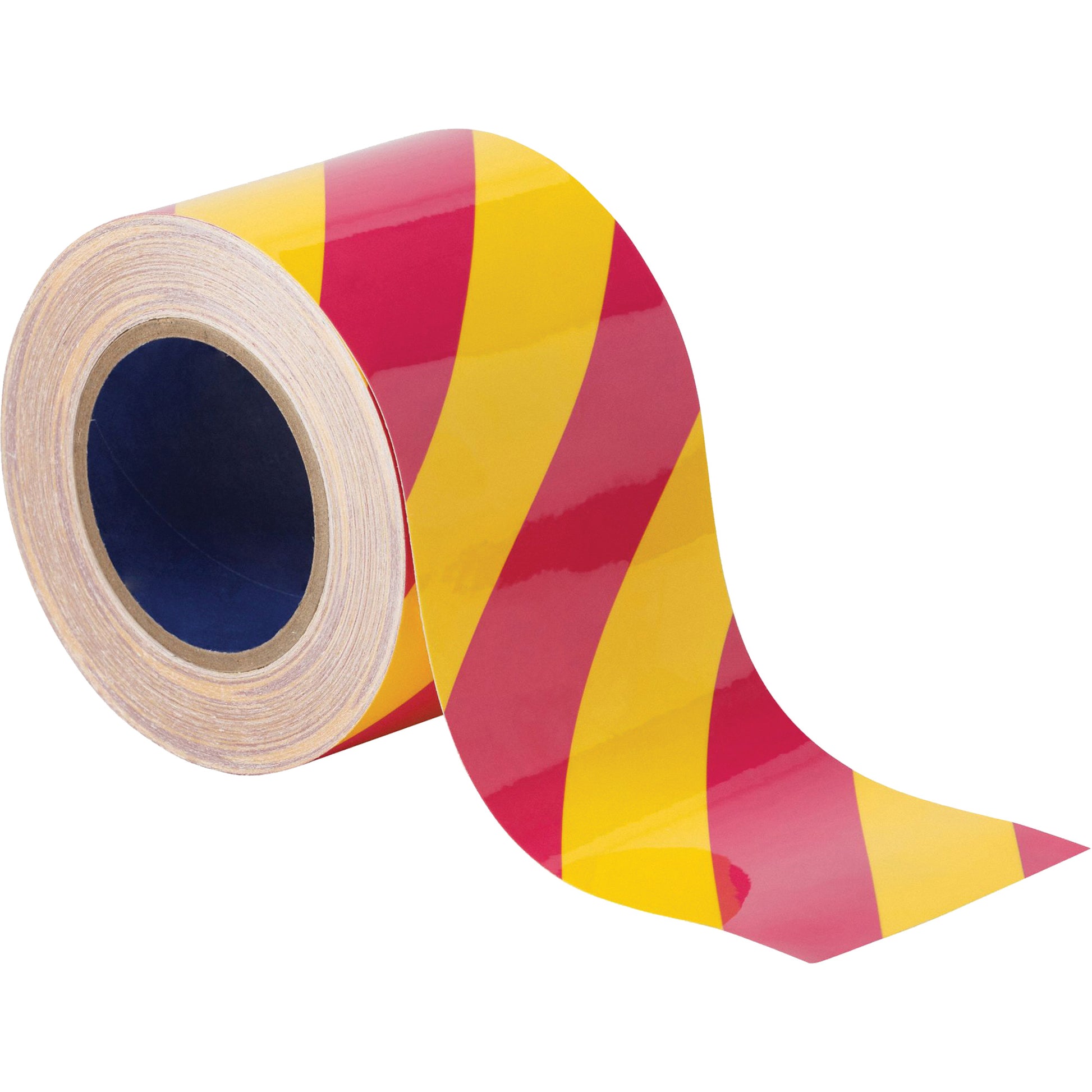 Brady ToughStripe® Floor Marking Tape, 4" x 100', Polyester, Magenta and Yellow