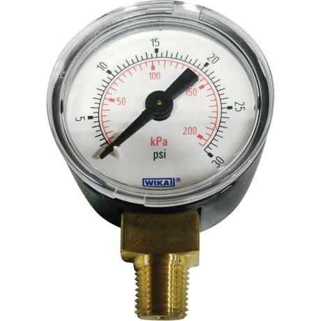 Commercial Pressure Gauge, 1-1/2" , 0 -30 psi, Bottom Mount, Analogue