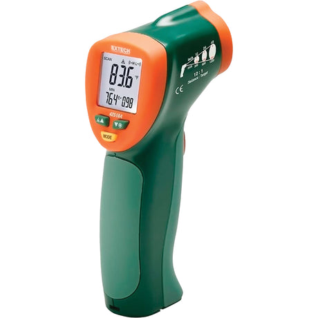 Extech Wide Range Mini IR Thermometer, Non-Contact, Digital, -25-1200°F (-50-650°C)