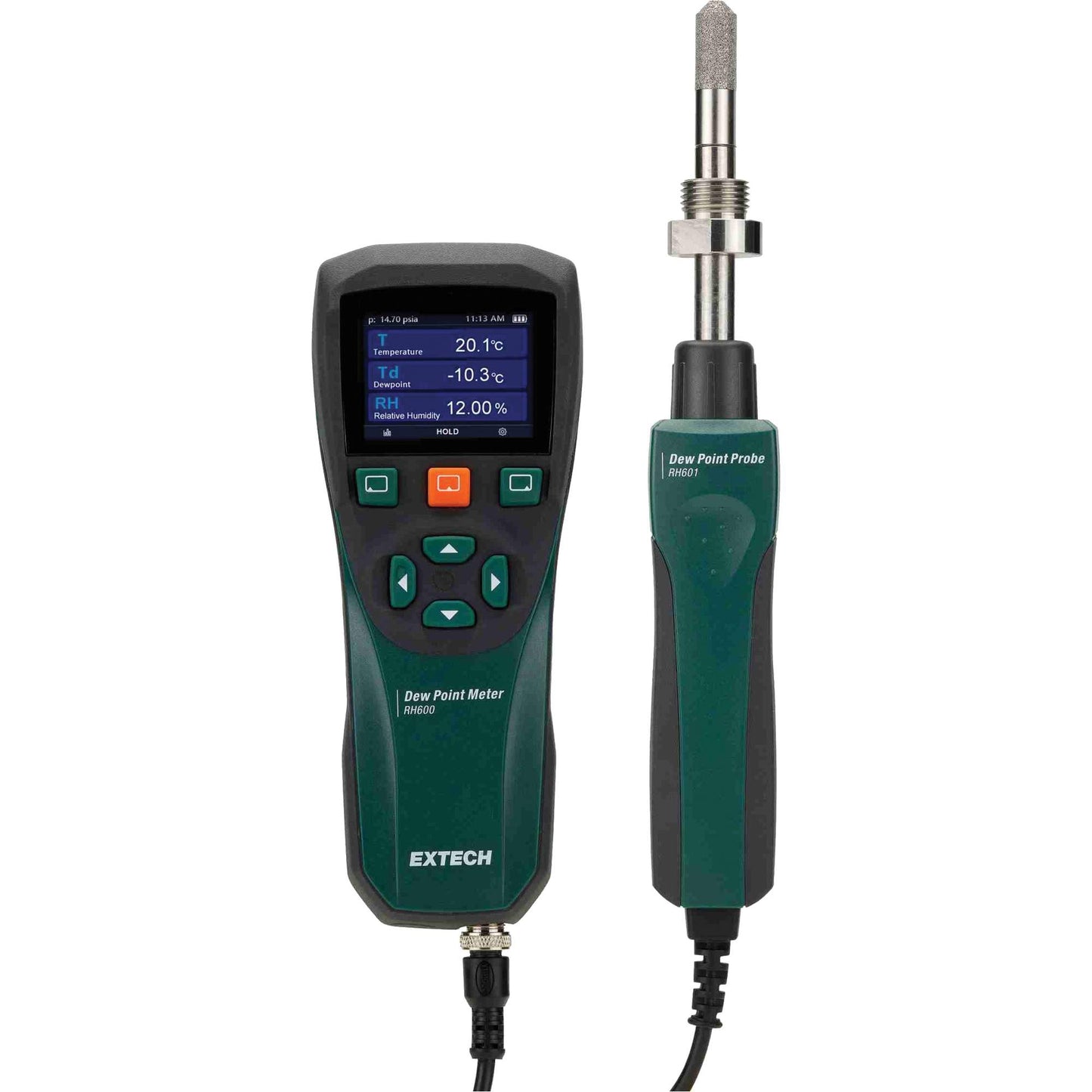 Dew Point Meter, 0 - 100% Moisture Range, 14°- 140° F ( -10° - 60° C ) Temperature Range