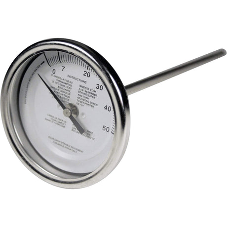 5" Maple Syrup Stem Thermometer, Contact, Analogue
