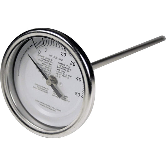 5" Maple Syrup Stem Thermometer, Contact, Analogue