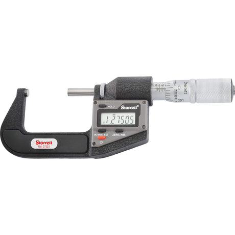 Inch/Metric Electronic Micrometer without Outpet, 1" - 2" (25.4 mm - 50.8 mm) Range, 0.00005" (0.001 mm) Resolution