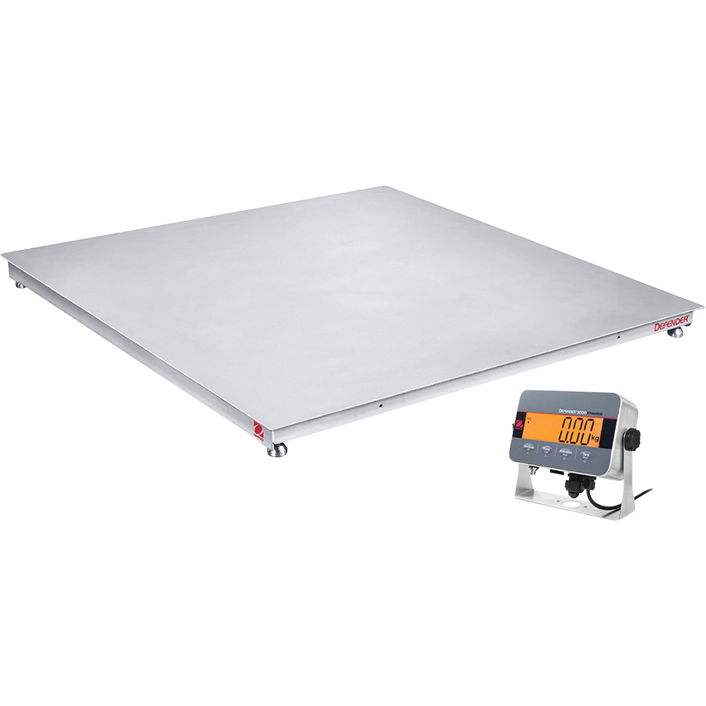 DEFENDER™ 3000 Washdown Floor Scale, 5000 lbs. Capacity, 48" W x 48" L