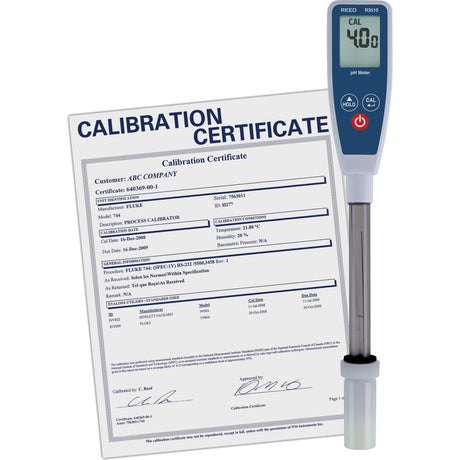 Long Stem pH Meter with Traceable Certificate