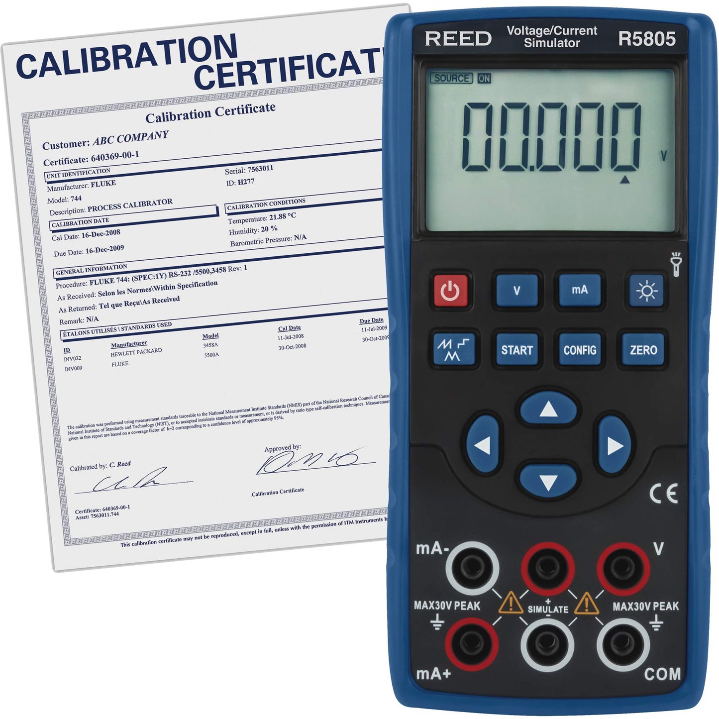 Voltage/Current Simulator with Traceable Certificate
