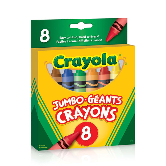 Crayola Jumbo Crayons, 8 Count (Case of 12)