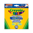 Crayola Ultra-Clean Washable Broad Line Markers, Bold Colours, 10 Count (Case of 12)