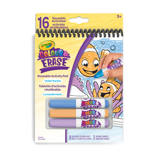 Crayola Colour & Erase Reusable Activity Pad, Under the Sea (Case of 8)