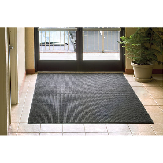 M+A Matting Waterhog® Fashion Matting, Wiper/Scraper, 2' x 3' x 3/8", Charcoal