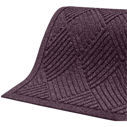 M+A Matting Waterhog® Eco Premier Fashion Matting, Wiper/Scraper, 6' x 8' x 3/8", Maroon