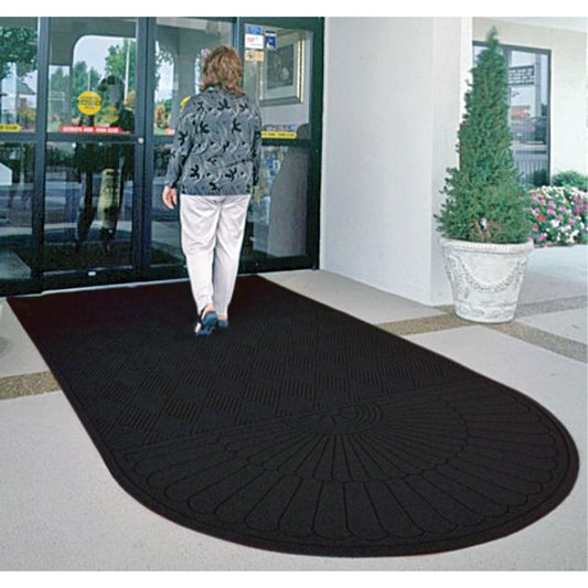 M+A Matting Waterhog® Eco Matting, Wiper/Scraper, 4' x 6' x 3/8", Black Smoke