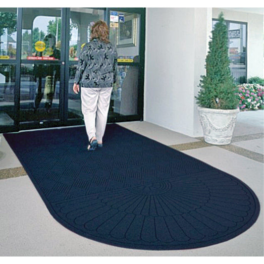 M+A Matting Waterhog® Eco Matting, Wiper/Scraper, 4' x 10' x 3/8", Indigo