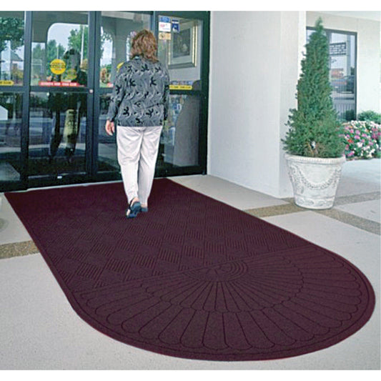M+A Matting Waterhog® Eco Matting, Wiper/Scraper, 6' x 19' x 3/8", Maroon