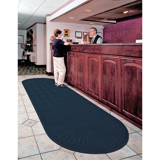 M+A Matting Waterhog® Grand Eco Premier Matting, Wiper/Scraper, 6' x 15' x 3/8", Indigo