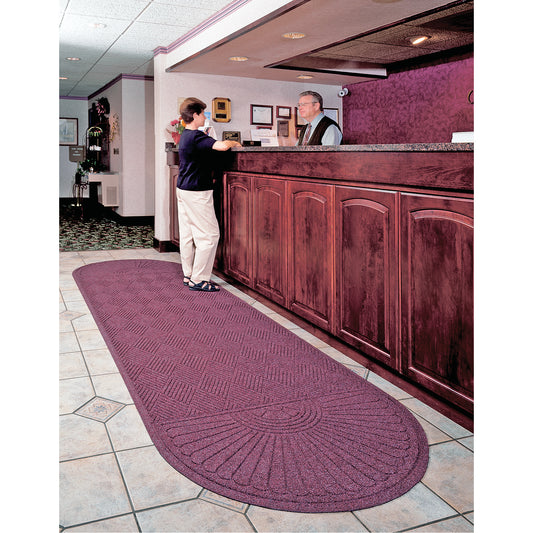 M+A Matting Waterhog® Grand Eco Premier Matting, Wiper/Scraper, 3' x 7' x 3/8", Maroon