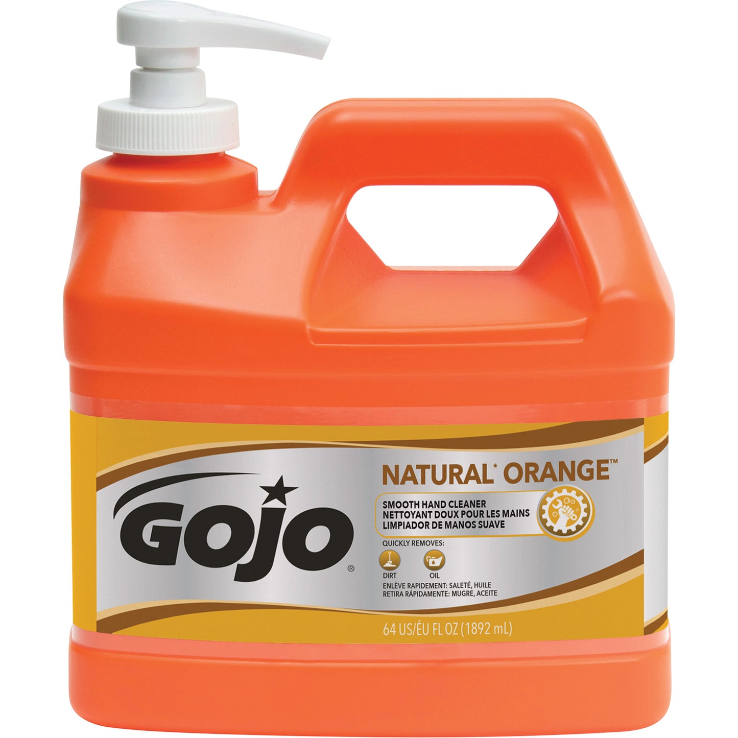 Natural Orange™ Hand Cleaner, Cream, 1.89 L, Pump Bottle, Citrus/Orange