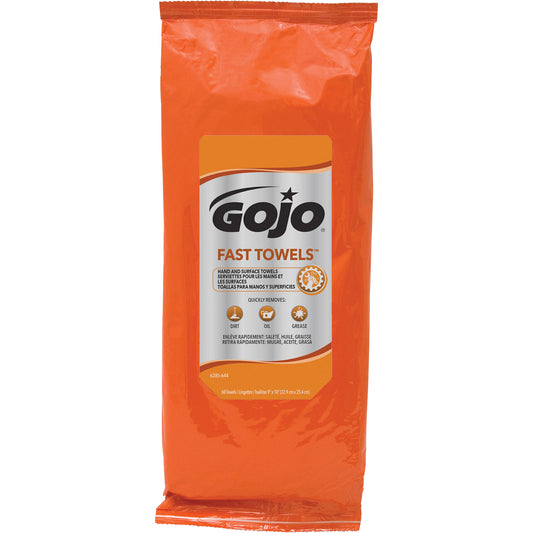 Fast Wipes® Hand Cleaning Towels, 60 Wipes, 10" x 9"