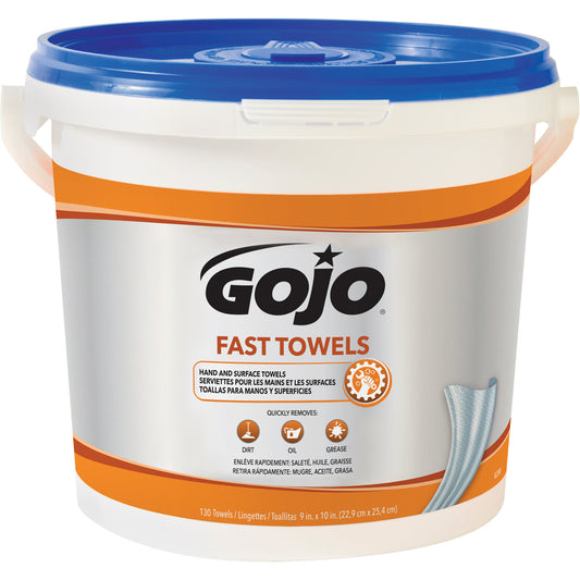 Fast Wipes® Hand Cleaning Towels, 130 Wipes, 10" x 9"