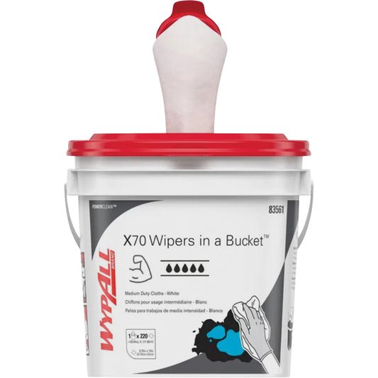Wipers in a Bucket, Heavy-Duty, 13" L x 10" W