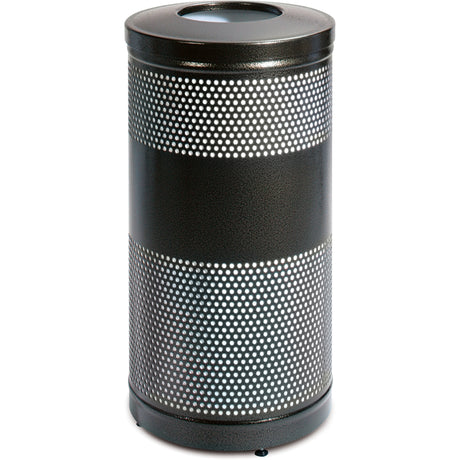 Classic Series Outdoor Waste Containers, Metal, 25 US gal.