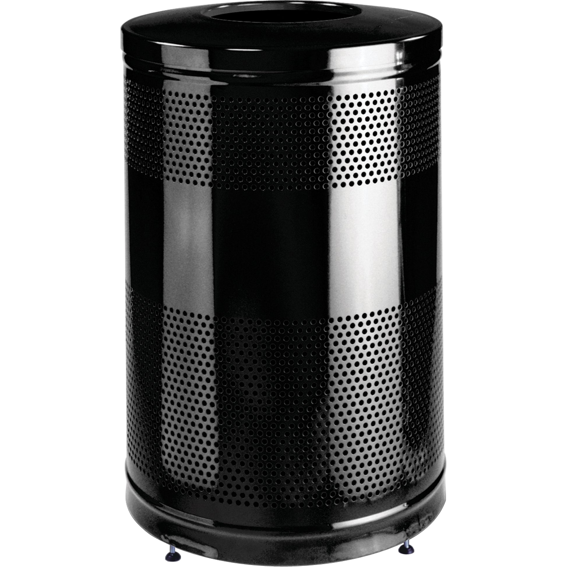 Classic Series Outdoor Waste Containers, Metal, 51 US gal.