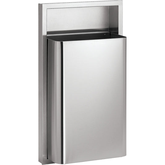 Waste Receptacles, Stainless Steel, 12 US gal.
