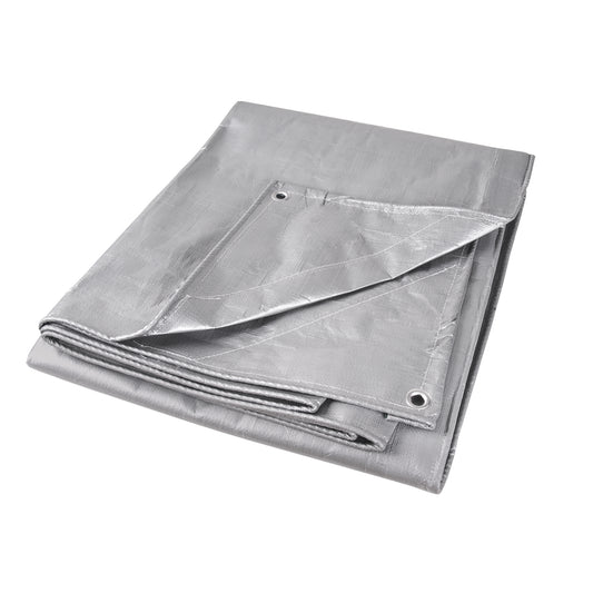 Tarp, Super Heavy-Duty, Silver, 30' x 20' x 12 mils