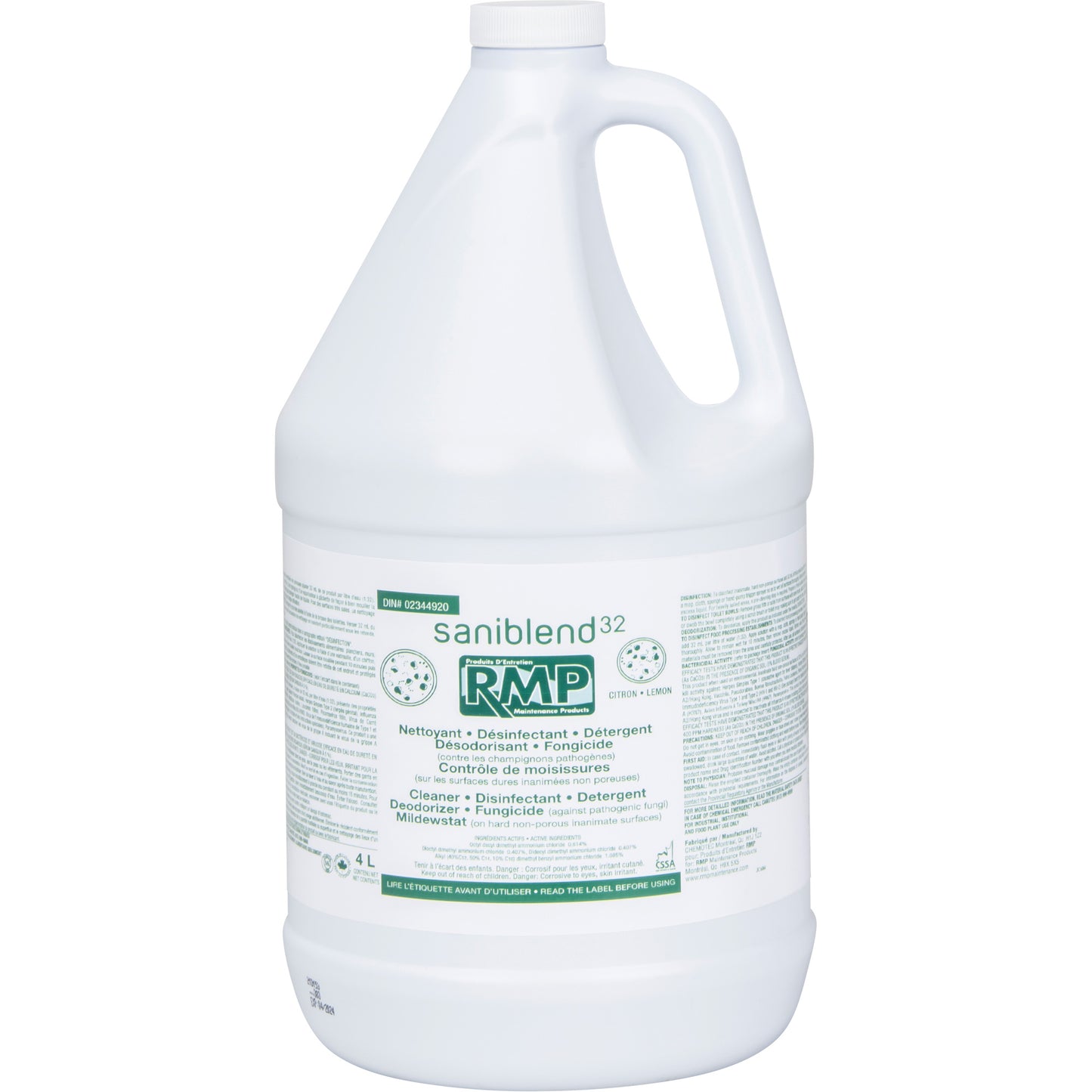 Disinfectant & Cleaner, 4 L, Jug