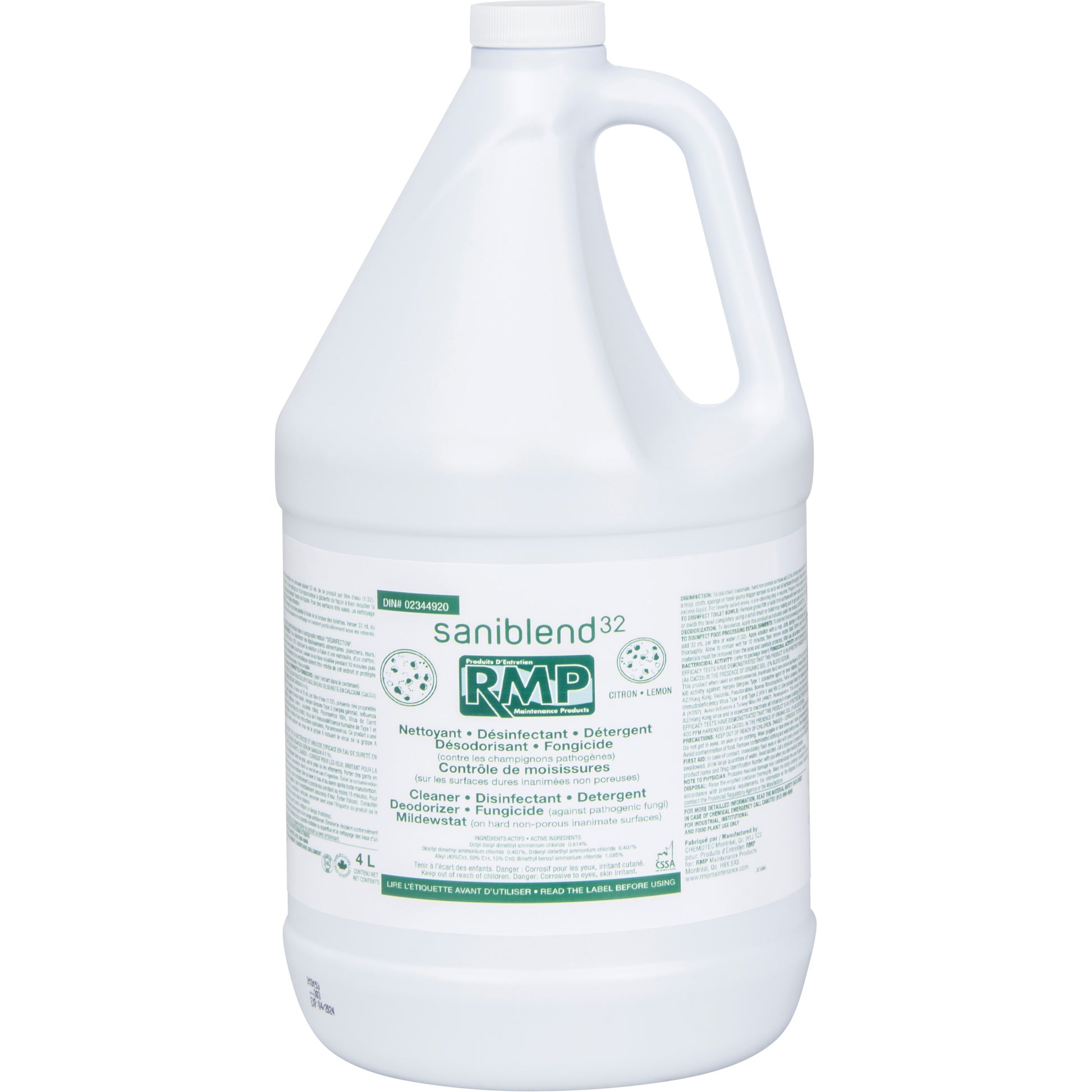 Disinfectant & Cleaner, 4 L, Jug